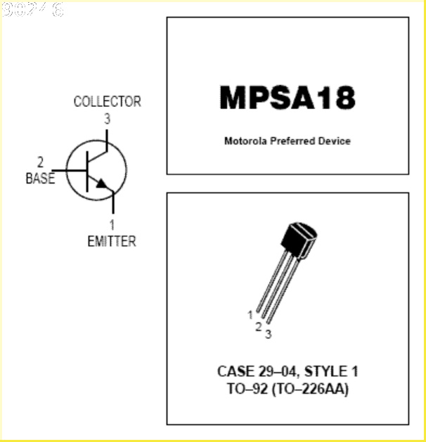 MPSA18 [x100] NPN Silicon High gain Low noise transistor eBay